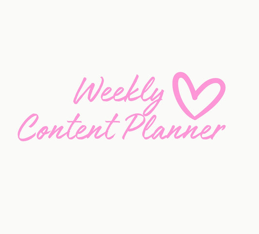 Pink Weekly Content Planner