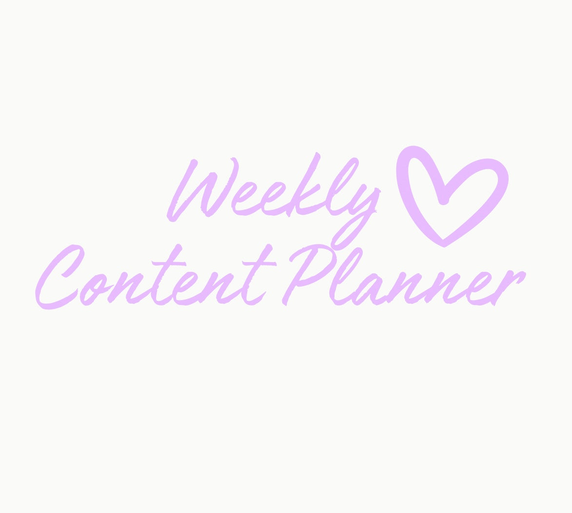 Purple Weekly Content Planner