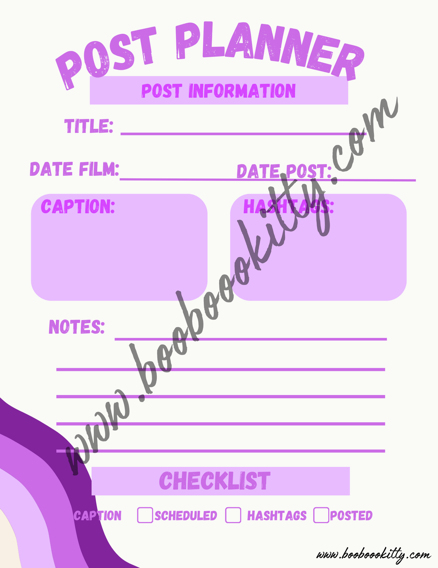 Purple Content Planner