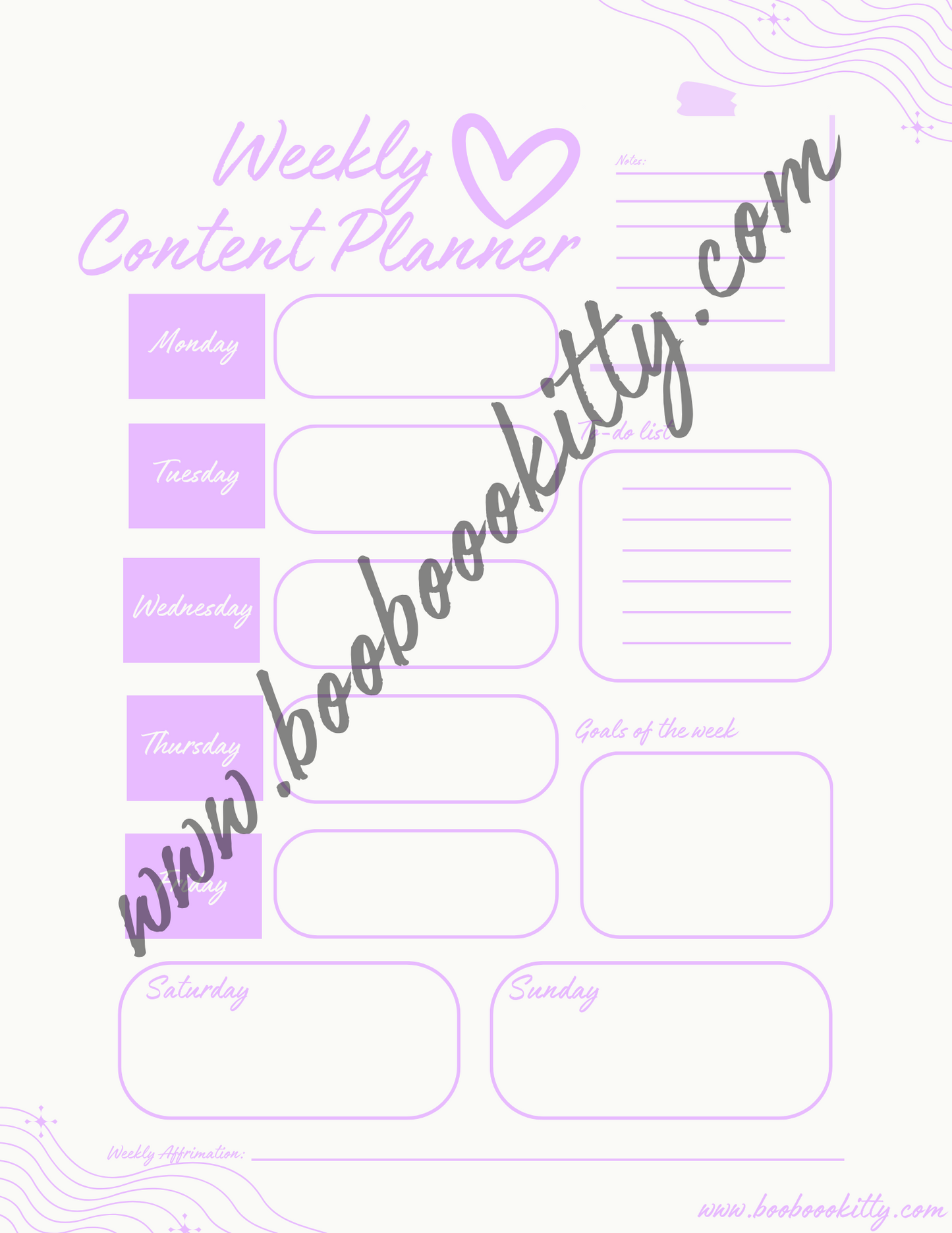 Purple Content Planner